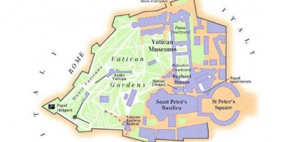 नक्शे के वेटिकन संग्रहालय और सिस्टिन चैपल